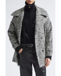 Eleventy - Plaid Tweed Wool Blend Coat - Lyst