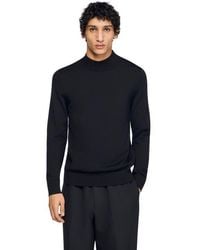 Sandro - Wool Sweater With High Neck - Lyst
