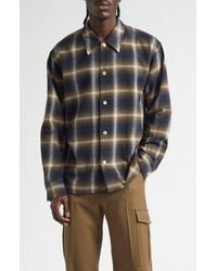 Second Layer - Logan Ombré Check Flannel Button-Up Shirt - Lyst