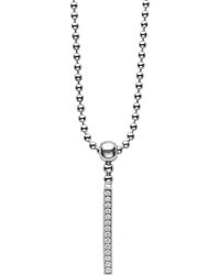 Lagos - Caviar Spark Diamond Bar Pendant Necklace - Lyst
