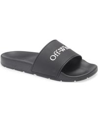 Off-White c/o Virgil Abloh - Bookish Logo Slide Sandal - Lyst