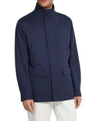 ZEGNA - Water Repellent Microfiber Twill Field Jacket - Lyst