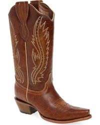 Circle - Stud Embroidered Western Boot - Lyst