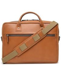 Korchmar - Dylan Slim Leather Briefcase - Lyst