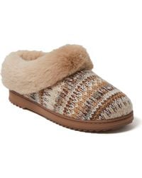 Dearfoams - Hannah Festive Knit Clog Slipper - Lyst