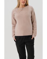 Marion - Maternity & Nursing Sweater With Button Detail & Hidden Thumbhole Feature - Lyst