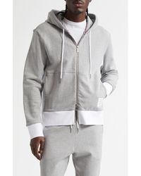 Thom Browne - Engineered 4-Bar Cotton French Terry Zip-Up Hoodie - Lyst