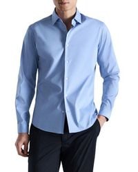 Mango - Regular Fit Stretch Cotton Blend Button-Up Shirt - Lyst