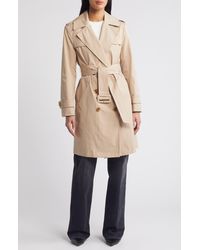 BCBGMAXAZRIA - Double Breasted Belted Trench Coat - Lyst
