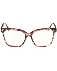Tom Ford - 56Mm Square Light Blocking Optical Glasses - Lyst