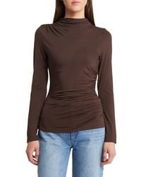 Rails - Joelle Ruched Funnel Neck Top - Lyst