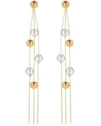 Classicharms - Frostlily Clear Crystal And Bead Drop Earrings - Lyst