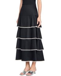 Sandro - Long Ruffled Rhinestone Skirt - Lyst