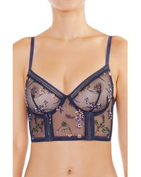 Huit - Insouciante Embroidered Demi Bustier - Lyst