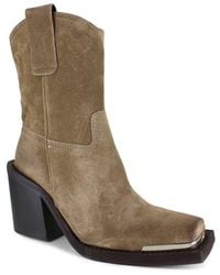 Zigi - Suede Western Square-Toe Boots - Lyst