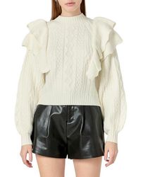 Endless Rose - Ruffle Cable Stitch Sweater - Lyst