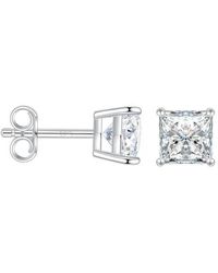 Donatello Gian - Sterling Square Moissanite Studs - Lyst