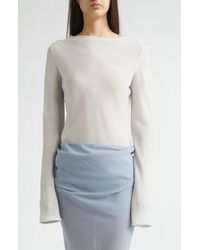Rier - Bias Cut Wool Top - Lyst