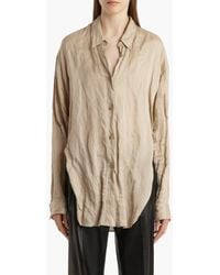 KHAITE - Goya Relaxed Crinkled Voile Button-Up Shirt - Lyst