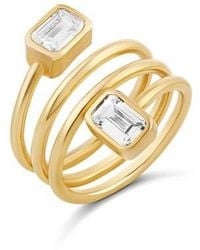 SHYMI - Emerald Cut Spiral Statement Ring - Lyst