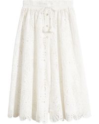 FARM Rio - Laise Cotton Eyelet Cover-up Skirt - Lyst
