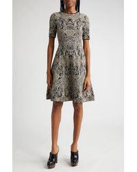 Etro - Paisley Jacquard Knit A-line Dress - Lyst