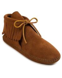 Minnetonka - Classic Fringe Softsole Boot - Lyst