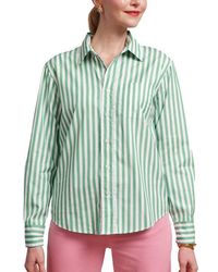 Frances Valentine - Perfect Button Down Stripe Cotton Poplin - Lyst