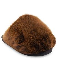 Steve Madden - Poof Faux Fur Slipper - Lyst