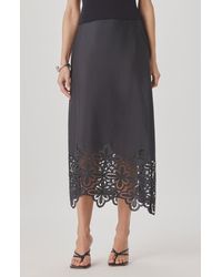 Splendid - Pia Pinwheel Eyelet Midi Skirt - Lyst