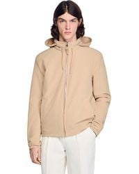 Sandro - Hooded Zip-Up Jacket - Lyst
