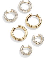 BaubleBar - Lucy Set Of 3 Huggie Hoop Earrings - Lyst