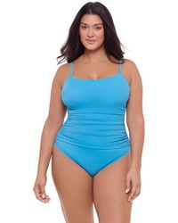 S3 - Classic Shirred Front One Piece Swimsuit - Lyst