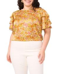 Vince Camuto - Tiered Ruffle Sleeve Top - Lyst