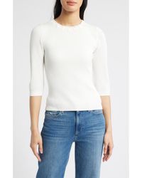 Wit & Wisdom - Elbow Sleeve Rib Sweater - Lyst