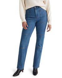 Madewell - The '90s Straight Leg Utility Jeans - Lyst