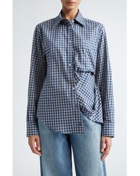 Commission - Ivy Plaid Twisted Cotton Button-up Shirt - Lyst
