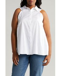 Harshman - Ziva Sleeveless Button-up Shirt - Lyst