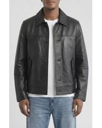 Bagatelle - Genuine Leather Trucker Jacket - Lyst