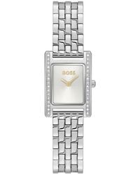 BOSS - Lucy Precious Rectangular Watch, 18.5Mm - Lyst
