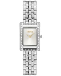 BOSS - Lucy Precious Rectangular Watch, 18.5Mm - Lyst