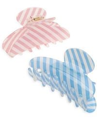 Tasha - Assorted 2-Pack Stripe Claw Clips - Lyst