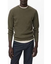 Mango - Regular Fit Crewneck Rib Sweater - Lyst