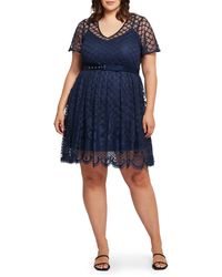 Estelle - Catalina Lace Belted Dress - Lyst