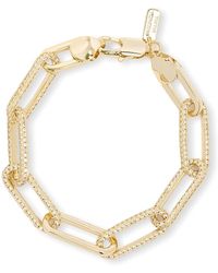 Melinda Maria - Carrie Pavé Chain Link Bracelet - Lyst