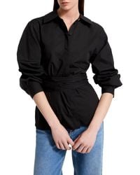 MARCELLA - Ellory Ruched Sleeve Woven Shirt - Lyst
