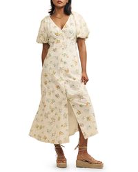 Nobody's Child - Lenox Floral Print Eyelet Organic Cotton Maxi Dress - Lyst