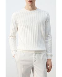 Mango - Rib Crewneck Sweater - Lyst