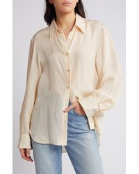 & Other Stories - & Long Sleeve Satin Button-up Shirt - Lyst