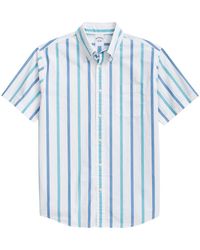 Brooks Brothers - Friday Regular Fit Stripe Short Sleeve Cotton Poplin Button-Down Shirt - Lyst